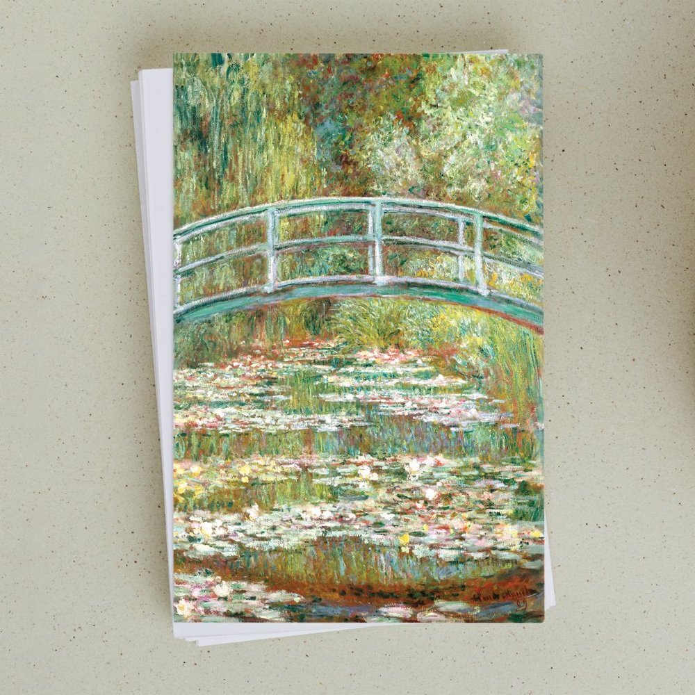 Pack of 5 cards and envelopes Claude Monet Water lilies, A7 foledd cards